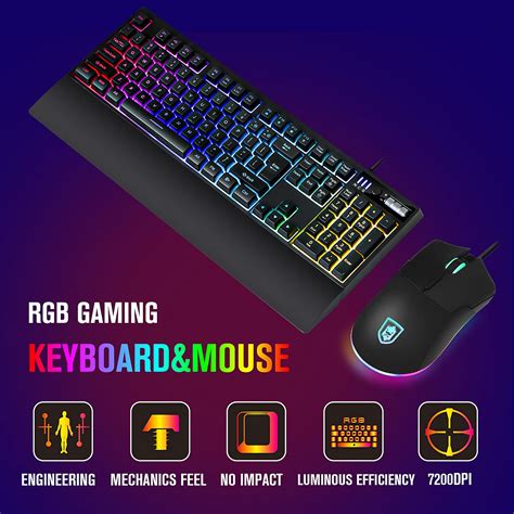 Mua RGB Gaming Keyboard and Mouse Combo,RGB Mechanical Feel Gaming ...