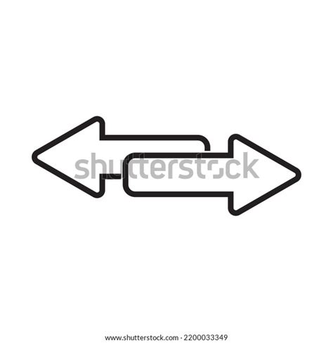 Two Way Arrow Icon Vector Illustration Stock Vector (Royalty Free) 2200033349 | Shutterstock