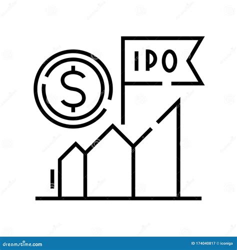 Ipo Market Chart Line Icon, Concept Sign, Outline Vector Illustration, Linear Symbol. Stock ...