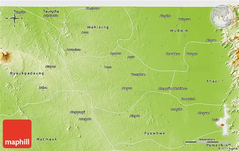 Physical 3D Map of Meiktila