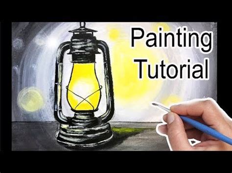 How to paint a LANTERN. Painting Tutorial in acrylic for beginners (Step by Step) - YouTube