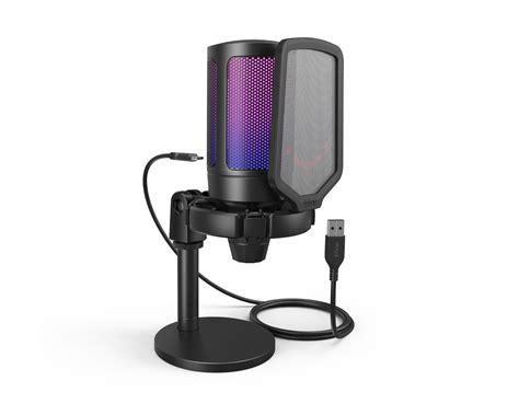 Fifine AMPLIGAME USB Gaming Microphone RGB (PC/PS4/PS5) - Black - us.MaxGaming.com