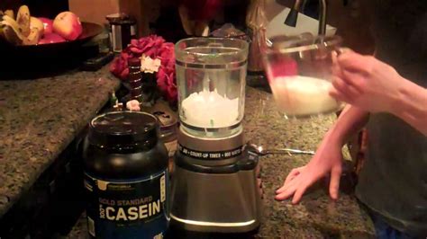 Casein Protein Shake for Before Bed - YouTube