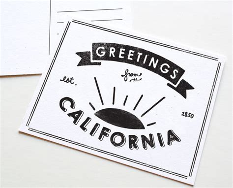 State of California Postcard - The Paper Cub Co.