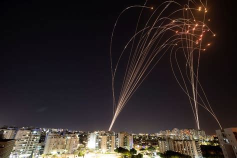 In Pictures | Israel's Iron Dome Anti-Missile System Intercepts Rockets From Gaza - News18