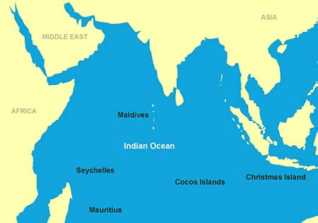 Indian Ocean Islands Map