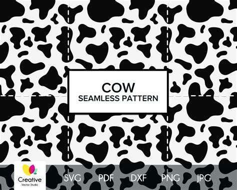 Cow Skin Seamless Pattern svg, Animal Skin Print svg, Cow Skin ...