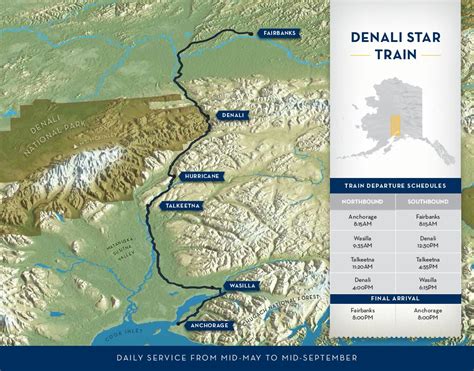 Denali Star Train | Alaska travel, Train route map, Aurora alaska