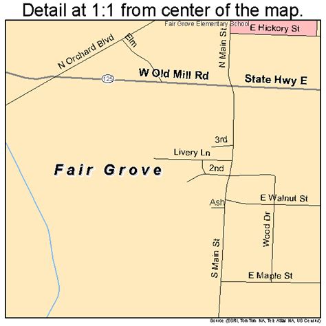 Fair Grove Missouri Street Map 2923338