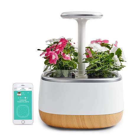 Intelligent Flower Pot Planter Indoor Sprout LED Light With App Remote Control Smart Fresh ...