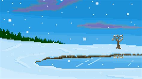 Winter Scene Pixel Art by GRANDDDAD on DeviantArt