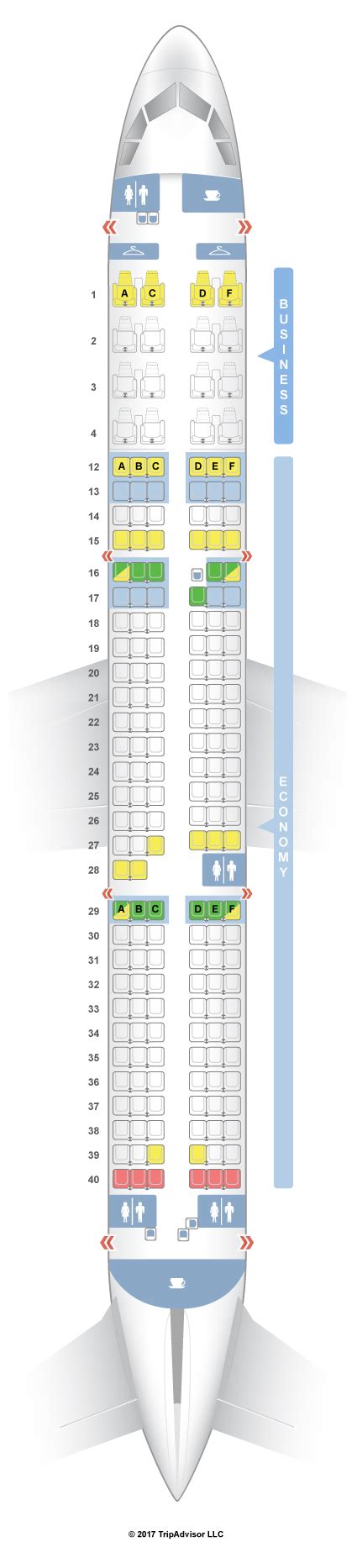 SeatGuru Seat Map Air Canada Airbus A321 (321) V2