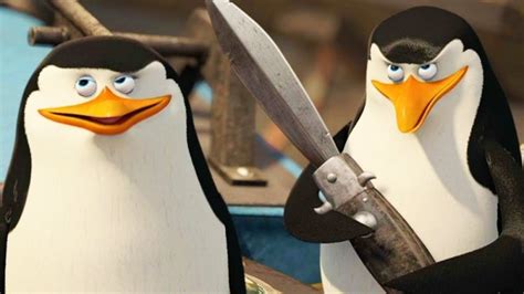 Create meme "the penguins of Madagascar , penguins of madagascar rico with a knife, rico of ...