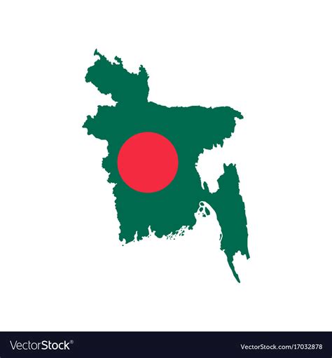 Bangladesh map and flag Royalty Free Vector Image