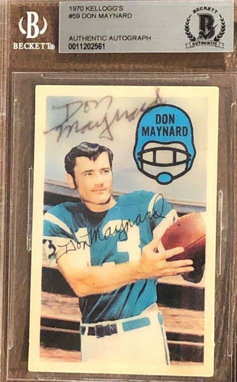 1970 Kellogg's Don Maynard autograph | Don maynard, Baseball cards, Autograph