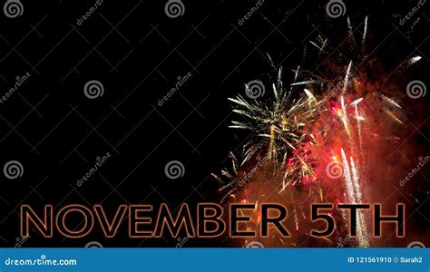 Bonfire Night, November 5th, UK Celebrates Guy Fawkes Night with Fireworks. with Copyspace ...