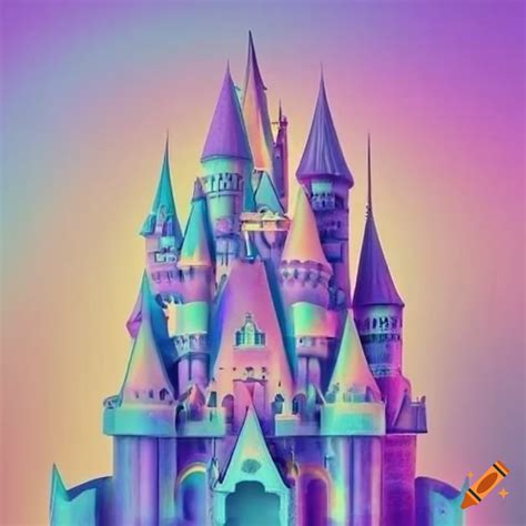 Pastel iridescent castle