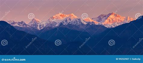 Kangchenjunga Mountain View Stock Image - Image of sikkim, himalayas ...