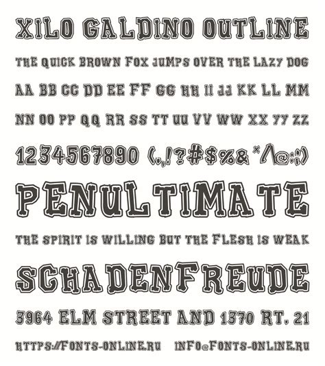 Xilo Galdino Outline font