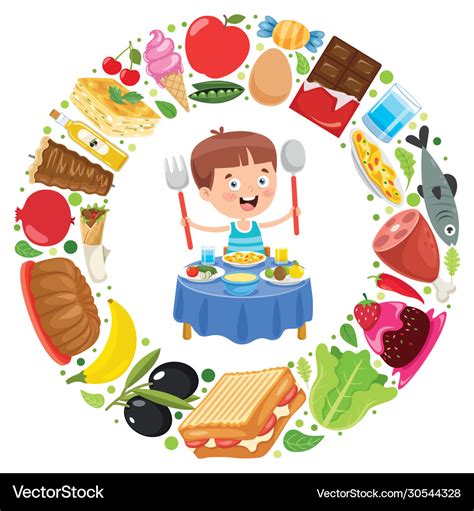 Kids Eating Ethnic Foods Clipart