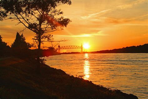 Cape Cod Canal Sunset Photograph by Louis Sarkas