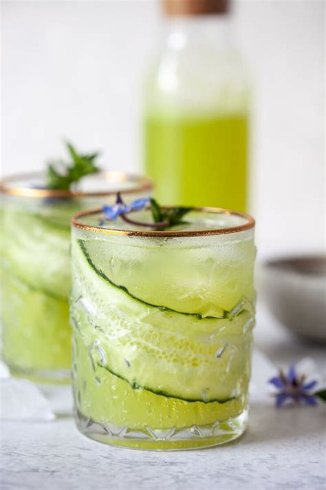 Cucumber Lime Mocktail - Vibrant plate