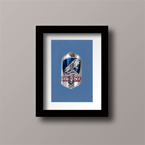 Vintage Peugeot Bike Head Badge, A4/A3 Gicée art print of original illustraion — Pasche Design