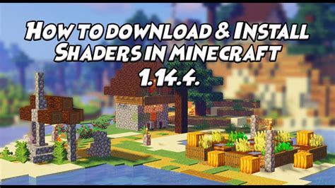 How to use shaders in minecraft - ucnom