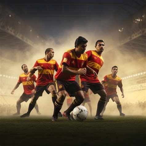 Premium AI Image | illustration of East Bengal Football Club Players In ...