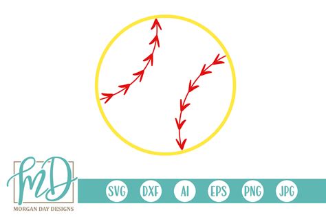 Softball - Softball Outline SVG, DXF, AI, EPS, PNG, JPEG