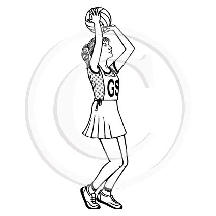 2679 BB - Netball Player | Rubber Stamps by Montarga