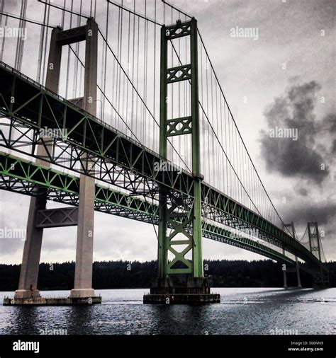 Tacoma Narrows Bridge in Washington state, USA Stock Photo - Alamy