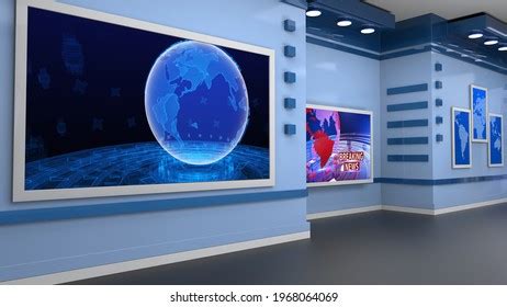 News Studio Backdrop Tv Shows On Stock Illustration 1968064129 ...