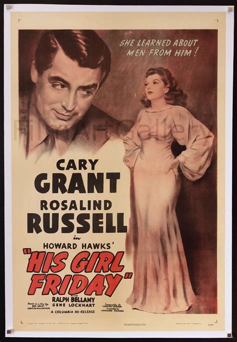 His Girl Friday Movie Poster 1949 RI – Film Art Gallery