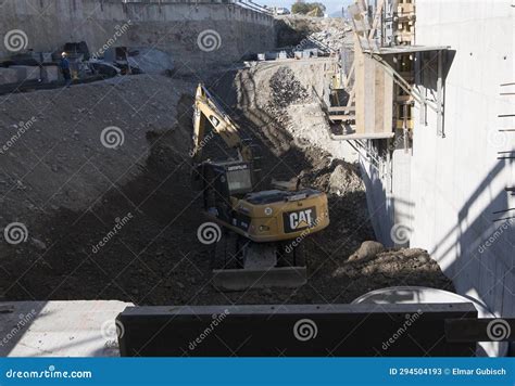 Excavator from the Caterpillar Brand Editorial Stock Photo - Image of ...