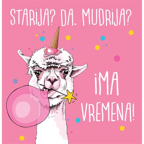 ČESTITKA - Srećan rođendan - Stariji? Da. Mudriji? - Lama - | Vulkan ...