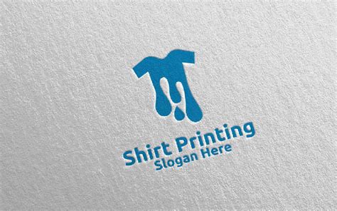 T shirt Printing Company Vector Logo Template