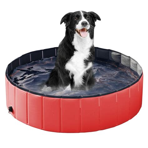 Outdoor Foldable Pet Dog Swimming Pool, Red, 47.2" - Walmart.com ...