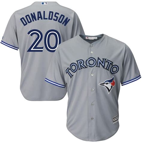 Men's Toronto Blue Jays Josh Donaldson Majestic Gray Road Cool Base Player Jersey | MLBShop.com