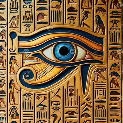 Hieroglyphs Depicting the Eye of Horus, Also Known As the Eye of Ra ...