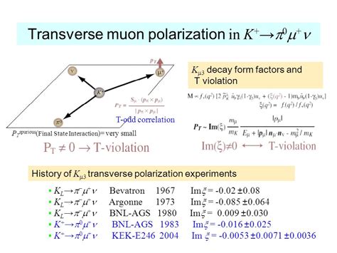 T violation search in K decays using stopped K + J. Imazato IPNS, KEK Workshop on Physics at an ...