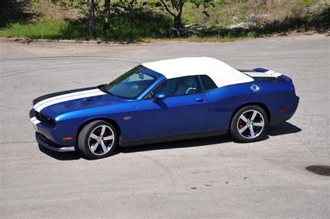 Blue Stripe Dodge Challenger Convertible | Dodge challenger, Dodge challenger scat pack, New ...