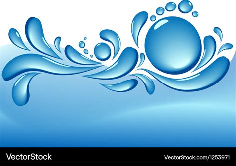 Water splash wave background Royalty Free Vector Image