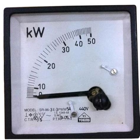 Analog Watt Meter, Model Name/Number: Sr96, for Industrial at Rs 1200 ...