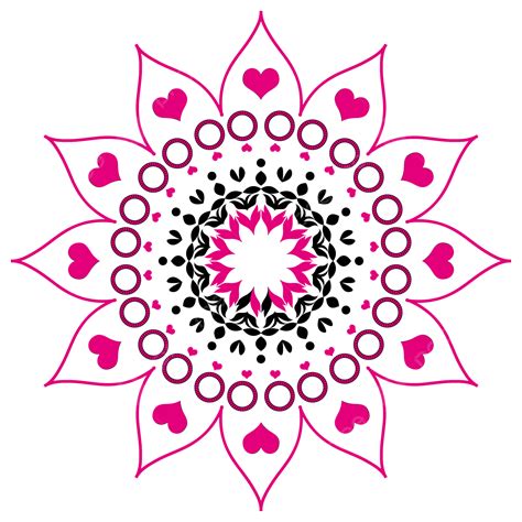 Decorative Laxury Mandala Alpona, Border, Alpona, Love PNG and Vector with Transparent ...