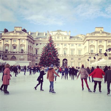 Ice skating at Somerset House, London. Just like Love Actually ...