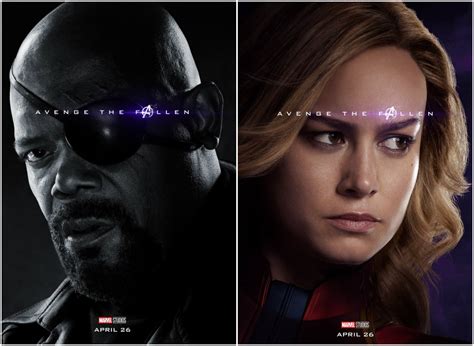 Nick Fury and Captain Marvel ~Avengers: Endgame character posters ...