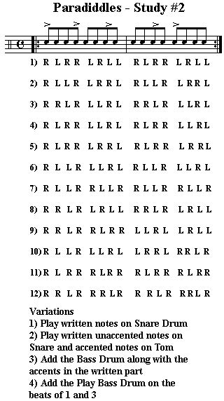 Paradiddle Study 2 Drum Sheet Music, Drums Sheet, Learn Drums, How To Play Drums, Drum Lessons ...