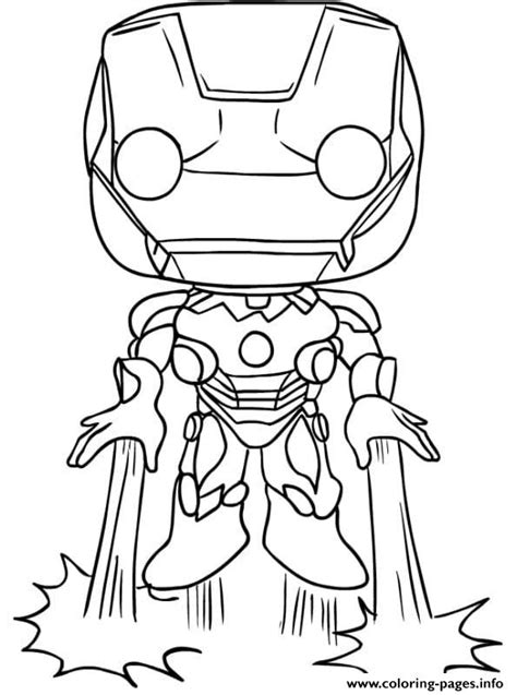 Funko Pops Marvel Ironman Coloring page Printable