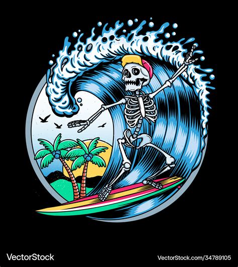 Surfing t-shirt designs logo Royalty Free Vector Image